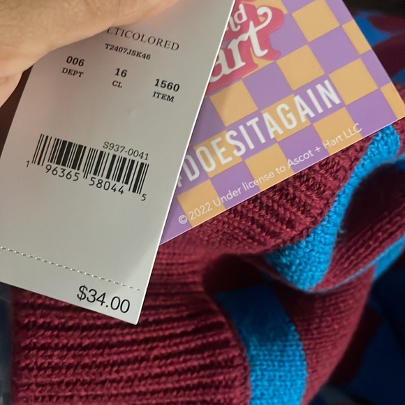 NWT Ascot and Hart Checkered Graphic Midi Skirt - Picture 7 of 7